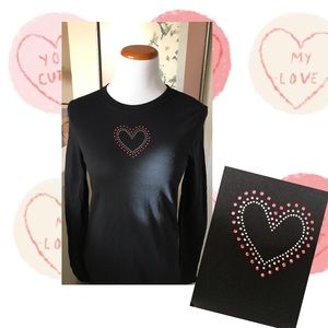 Valentine Sparkle Heart T Shirt